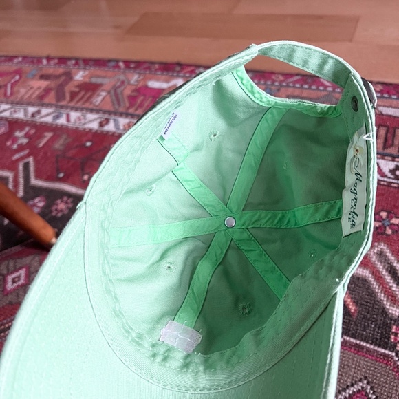 Women's Masters Golf Hat, Magnolia Lane, Green with Gold Logo, Adjustable Strap - Picture 8 of 8